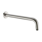 Nero Round Wall Shower Arm - Brushed Nickel